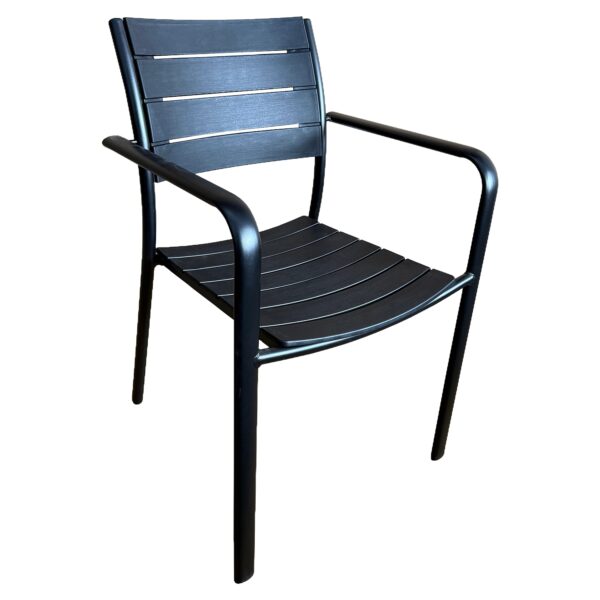 Καρέκλα Κήπου ArteLibre AMAYA Μαύρο Μέταλλο/PP 54.5x56.5x84cm