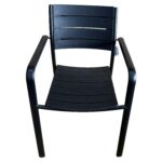 Καρέκλα Κήπου ArteLibre AMAYA Μαύρο Μέταλλο/PP 54.5x56.5x84cm