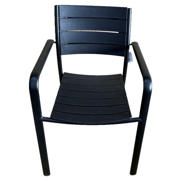 Καρέκλα Κήπου ArteLibre AMAYA Μαύρο Μέταλλο/PP 54.5x56.5x84cm