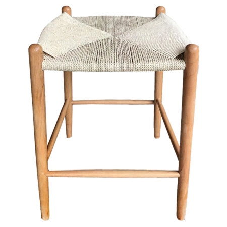 Σκαμπό Επαγγελματικό ArteLibre PRAELIA Φυσικό Ξύλο/Σχοινί 54x47x69cm