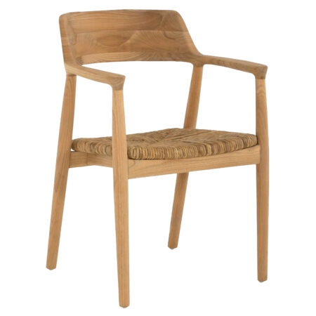 Καρέκλα Επαγγελματική ArteLibre QUERCUS Φυσικό Ξύλο/Σχοινί 53x57x78cm