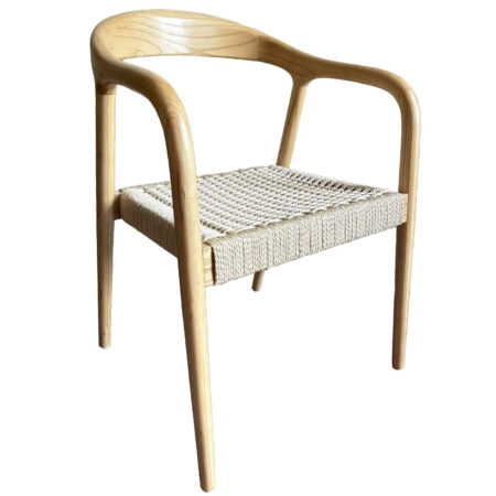 Καρέκλα Επαγγελματική ArteLibre SCHUMET RAMUS Φυσικό Ξύλο/Σχοινί 56x56x78cm