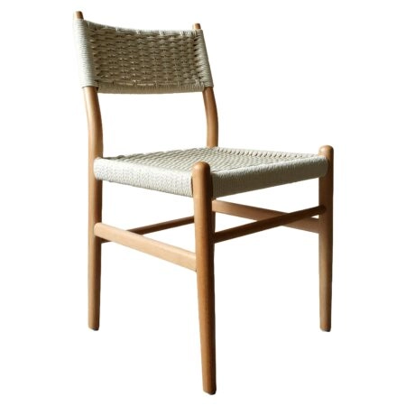 Καρέκλα Επαγγελματική ArteLibre VIMEN Φυσικό Ξύλο/Σχοινί 45x52x87cm