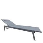 Ξαπλώστρα Παραλίας ArteLibre SOLVANTA Γκρι Αλουμίνιο/Textilene 191.5x60x89.5cm