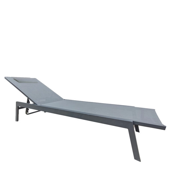 Ξαπλώστρα Παραλίας ArteLibre SOLVANTA Γκρι Αλουμίνιο/Textilene 191.5x60x89.5cm