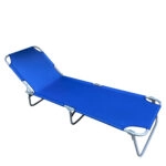 Ξαπλώστρα Παραλίας ArteLibre BRINA Μπλε/Ασημί Αλουμίνιο/Textilene 190x59x26cm