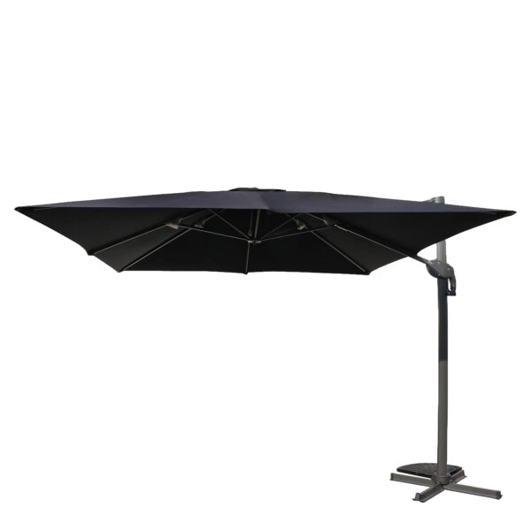 Ομπρέλα Κήπου ArteLibre VALENA Μαύρο/Γκρι Αλουμίνιο/Polyester Φ3x3m