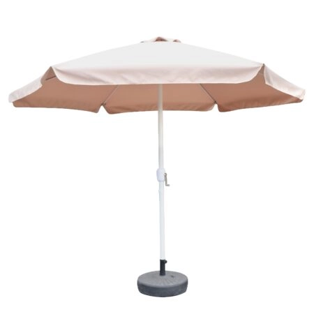 Ομπρέλα Κήπου ArteLibre RENOVA Μόκα/Λευκό Μέταλλο/Polyester Φ3x2.5m