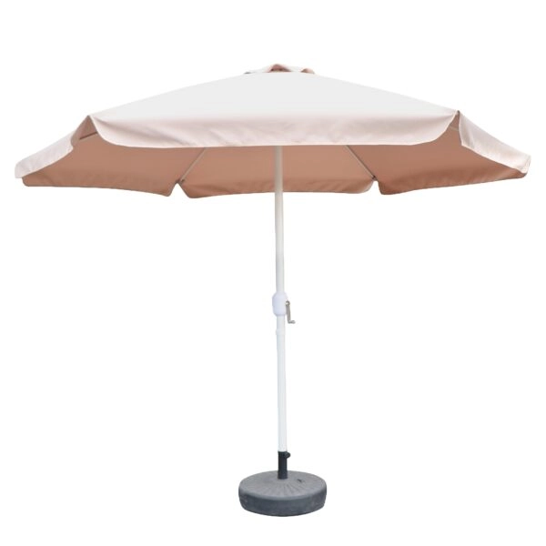 Ομπρέλα Κήπου ArteLibre RENOVA Μόκα/Λευκό Μέταλλο/Polyester Φ3x2.5m