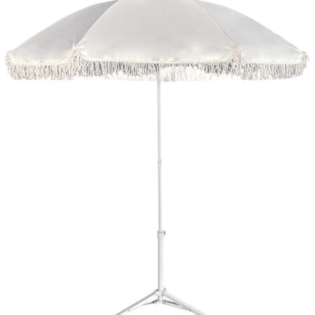 Ομπρέλα Παραλίας ArteLibre BOHERA Λευκό Μέταλλο/Μακραμέ Ύφασμα Φ180x200cm