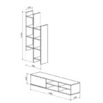 Σύνθετο σαλονιού Sarona oak 150x35x160εκ