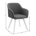 Τραπεζαρία με Πολυθρόνες Safira μπεζ και Τραπέζι Antoro γυαλί Φ100x75εκ Σετ 5τεμ