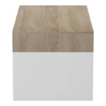 Τραπέζι σαλονιού Consa  sonoma - λευκό 120x60x52.8εκ