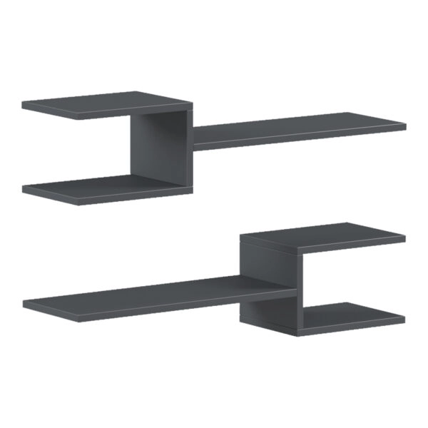 Ραφιέρα τοίχου Galler  ανθρακί 79x19.5x18εκ