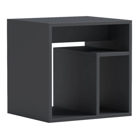 Βοηθητικό τραπέζι Doublo pakoworld ανθρακί 40x35x40εκ