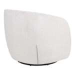 Πολυθρόνα Barrelo περιστρεφόμενη με κρεμ ύφασμα 77x72x69εκ