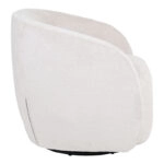 Πολυθρόνα Barrelo περιστρεφόμενη με κρεμ ύφασμα 77x72x69εκ