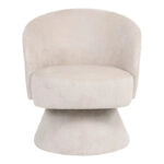Πολυθρόνα Cioura  περιστρεφόμενη ύφασμα μπεζ 70x68x75εκ