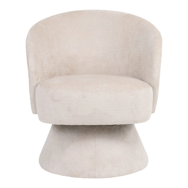 Πολυθρόνα Cioura  περιστρεφόμενη ύφασμα μπεζ 70x68x75εκ