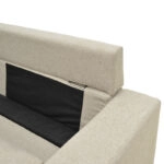 Γωνιακός καναπές αναστρέψιμος Maneli  ύφασμα αμμου -μπεζ 196x138/77x82εκ