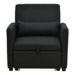 Πολυθρόνα-κρεβάτι Flexa ύφασμα μαύρο 85x92x84εκ