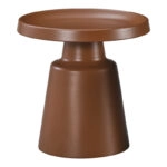 Βοηθητικό τραπέζι Ginoze  μέταλλο σε καφέ απόχρωση Φ50x50.5εκ