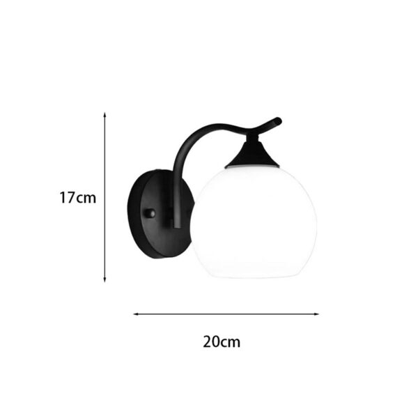 Φωτιστικό τοίχου-απλίκα Belinest  E27 μέταλλο - γυαλί σε μαύρο-λευκό 20x14x17εκ