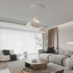 Φωτιστικό οροφής Bertow  μέταλλο-ps λευκό Φ40x100εκ