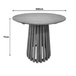 Τραπεζαρία Granny-Kenda Ι  σετ 5τεμ σε φυσική-μπεζ απόχρωση Φ80x75εκ