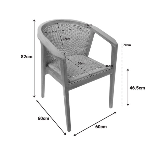 Τραπεζαρία Granny-Kenda Ι  σετ 5τεμ σε φυσική-μπεζ απόχρωση Φ80x75εκ