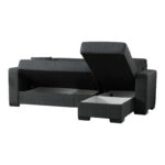 Γωνιακός καναπές-κρεβάτι αναστρέψιμος Dumma ύφασμα ανθρακί 226x148x86εκ