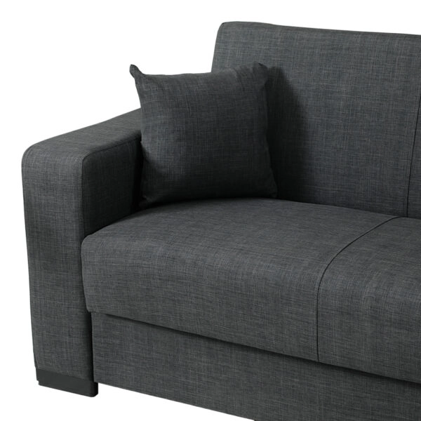 Γωνιακός καναπές-κρεβάτι αναστρέψιμος Dumma ύφασμα ανθρακί 226x148x86εκ