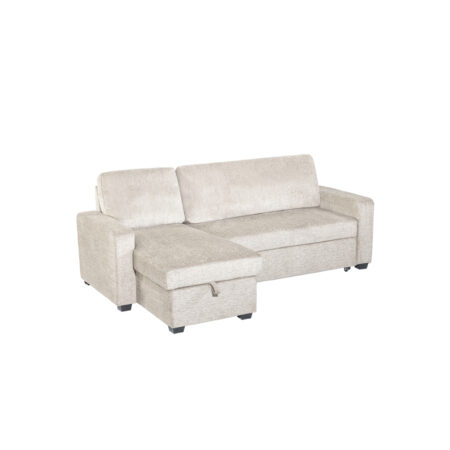 TRESOR ΚΑΝΑΠΕΣ ΚΡΕΒΑΤΙ ΓΩΝΙΑ ΑΝΑΣΤΡΕΨΙΜΗ OFF WHITE 223x145x91cm