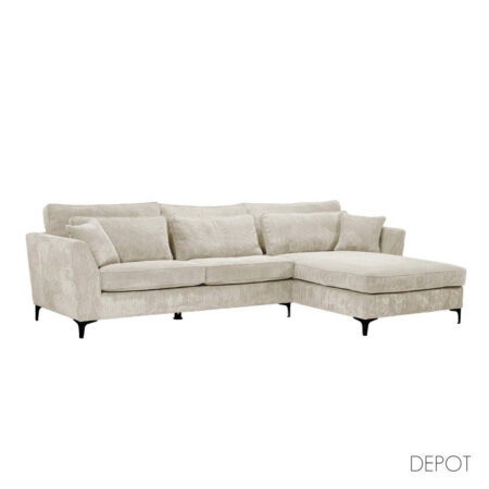 FOREVER ΚΑΝΑΠΕΣ ΓΩΝΙΑ ΔΕΞΙΑ BEIGE LINCOLN 03 316x185x92cm