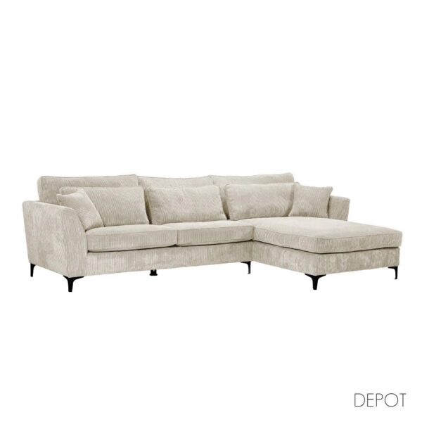 FOREVER ΚΑΝΑΠΕΣ ΓΩΝΙΑ ΔΕΞΙΑ BEIGE 316x185xH92cm