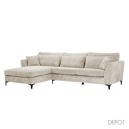 FOREVER ΚΑΝΑΠΕΣ ΓΩΝΙΑ ΑΡΙΣΤΕΡΗ BEIGE LINCOLN 03 316x185x92cm