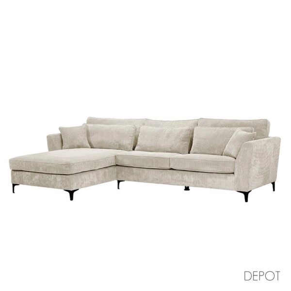 FOREVER ΚΑΝΑΠΕΣ ΓΩΝΙΑ ΑΡΙΣΤΕΡΗ BEIGE 316x185xH92cm