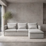 PROUD ΚΑΝΑΠΕΣ ΓΩΝΙΑ ΔΕΞΙΑ ΓΚΡΙ ΑΝΟΙΧΤΟ PUENTE 80 258x180x90