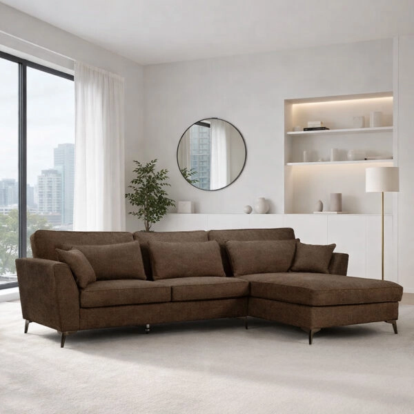 FOREVER ΚΑΝΑΠΕΣ ΓΩΝΙΑ ΔΕΞΙΑ MOCCA ΚΑΦΕ ANTHOLOGY 07 316x185x92cm