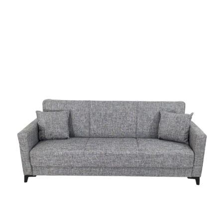 Artekko Pixie Γκρι Τριθέσιος Καναπές Κρεβάτι με Αποθηκευτικό Χώρο (205x80x85)cm Κρεβάτι (180x100x45)cm