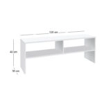 Έπιπλο τηλεόρασης Beirut Megapap χρώμα λευκό 120x30x40εκ.