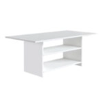 Τραπεζάκι σαλονιού Dallas Megapap χρώμα λευκό 90x50x60εκ.