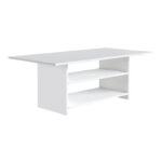 Τραπεζάκι σαλονιού Dallas Megapap χρώμα λευκό 90x50x45εκ.