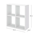 Βιβλιοθήκη Cube Megapap χρώμα λευκό 60x20x60εκ.