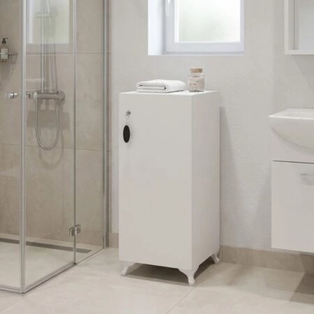 Ντουλάπι με κλειδαριά Zehra Megapap χρώμα λευκό 30x32x88εκ.