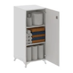 Ντουλάπι με κλειδαριά Zehra Megapap χρώμα λευκό 30x32x88εκ.