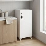 Ντουλάπι με κλειδαριά Zehra Megapap χρώμα λευκό 30x32x88εκ.