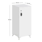 Ντουλάπι με κλειδαριά Zehra Megapap χρώμα λευκό 30x32x88εκ.
