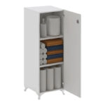 Ντουλάπι με κλειδαριά Zehra Megapap χρώμα λευκό 30x32x108εκ.