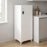 Ντουλάπι με κλειδαριά Zehra Megapap χρώμα λευκό 30x32x108εκ.